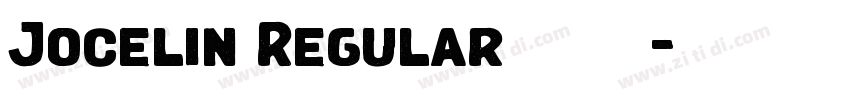 Jocelin Regular 商用须授字体转换